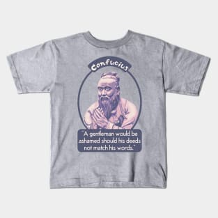 Confucius Portrait and Quote Kids T-Shirt